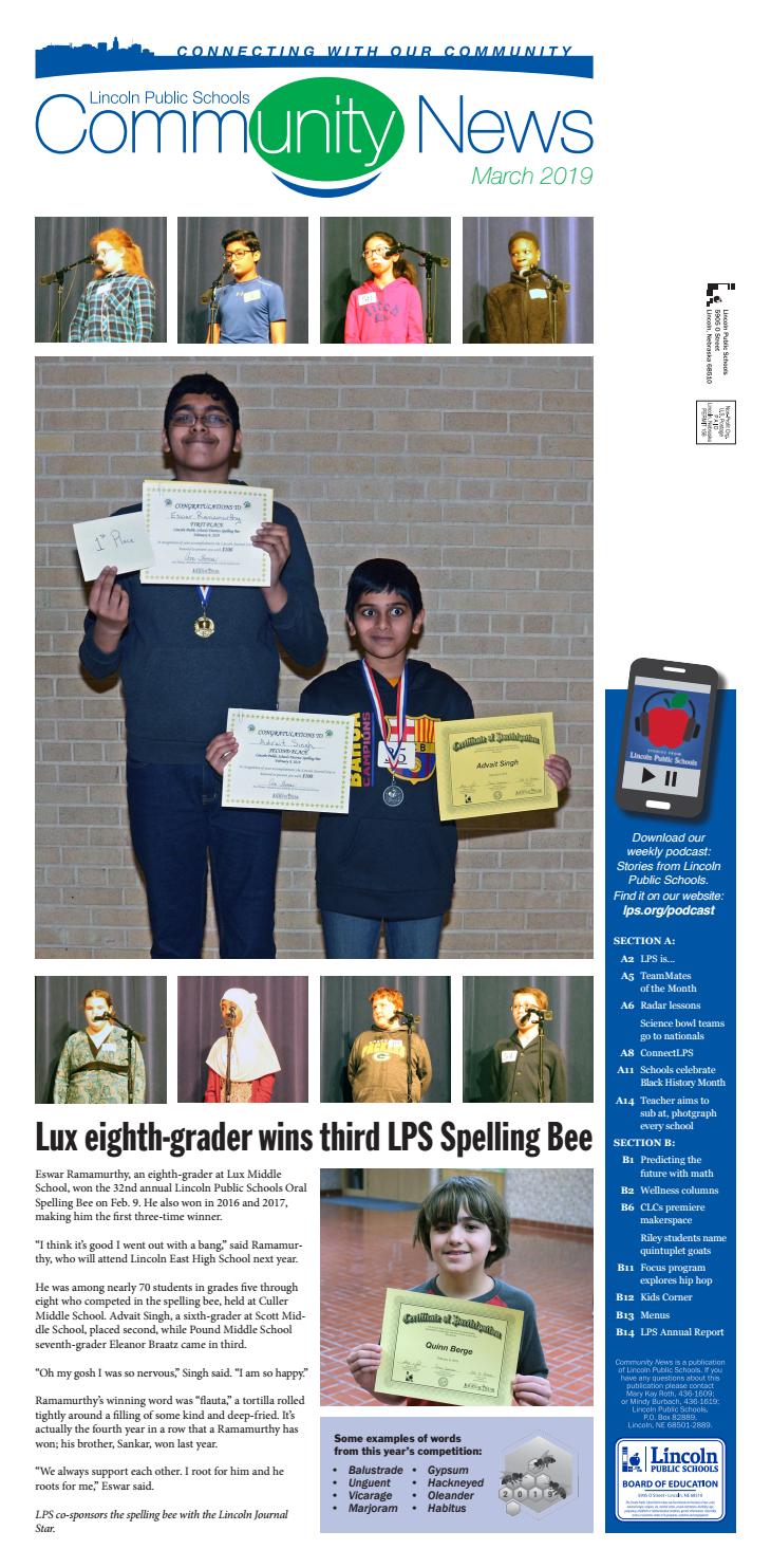 March 2019 Community News by Lincoln Public Schools - Issuu