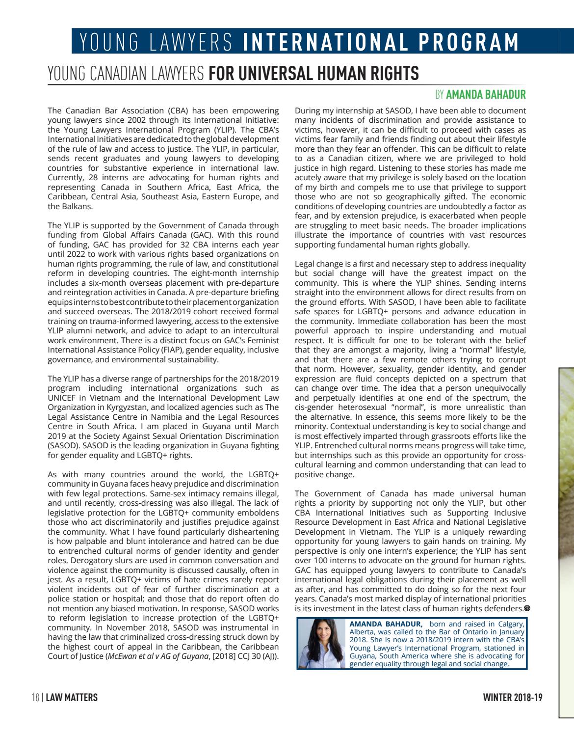 law matters winter 2018 19 by canadian bar association seo interns