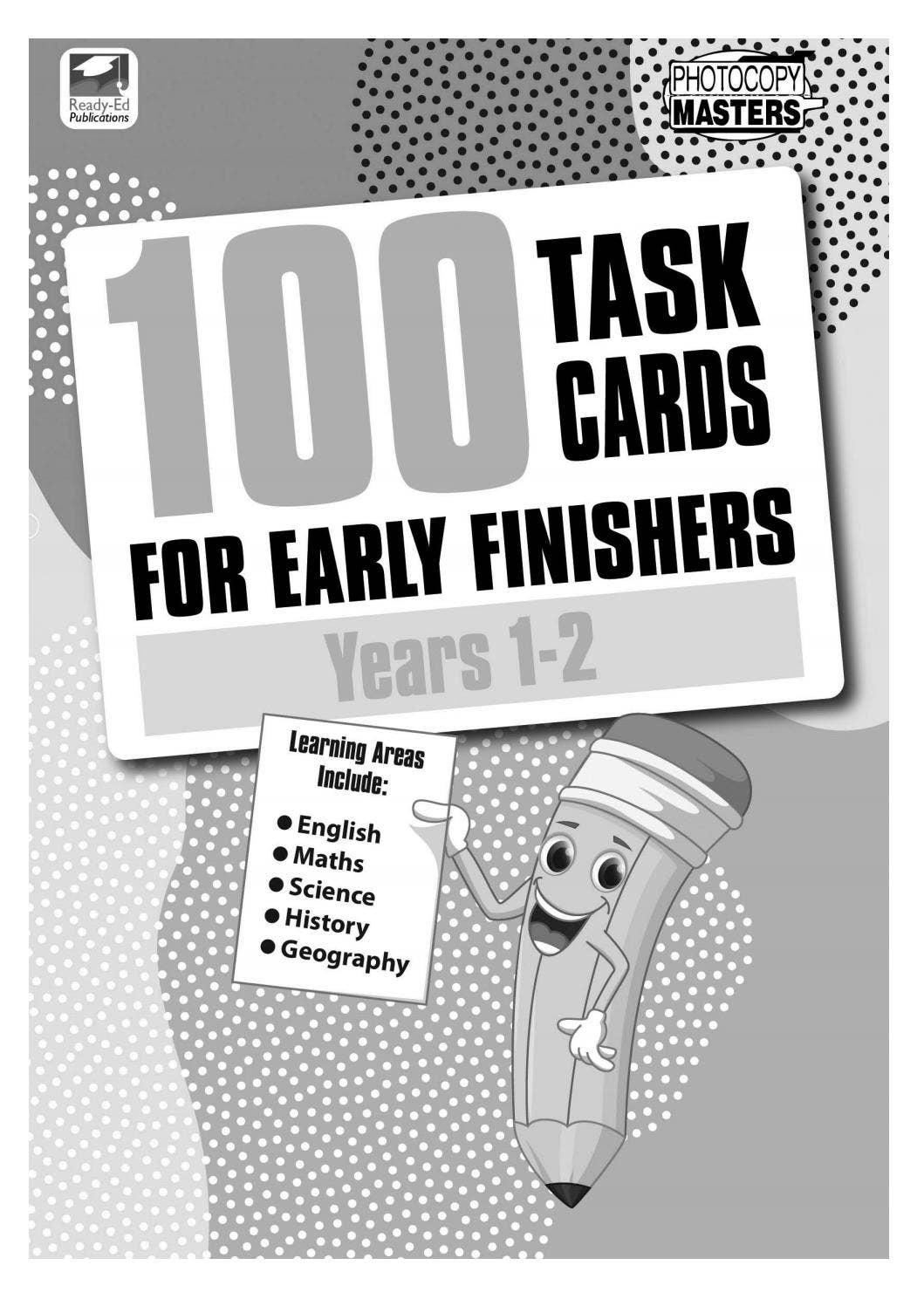 100 Task Cards for Early Finishers - Years 1-2 by Teacher Superstore ...