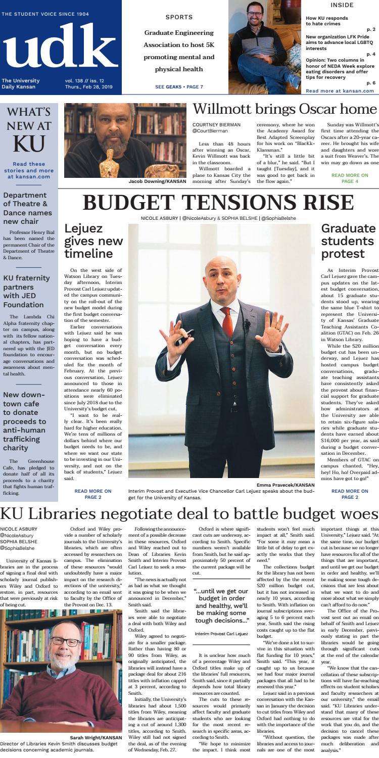 UDK 2/28 by University Daily Kansan Issuu