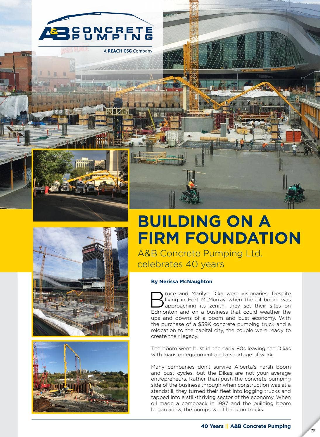 A & B Concrete Pumping Profile by Business in Edmonton Magazine - Issuu
