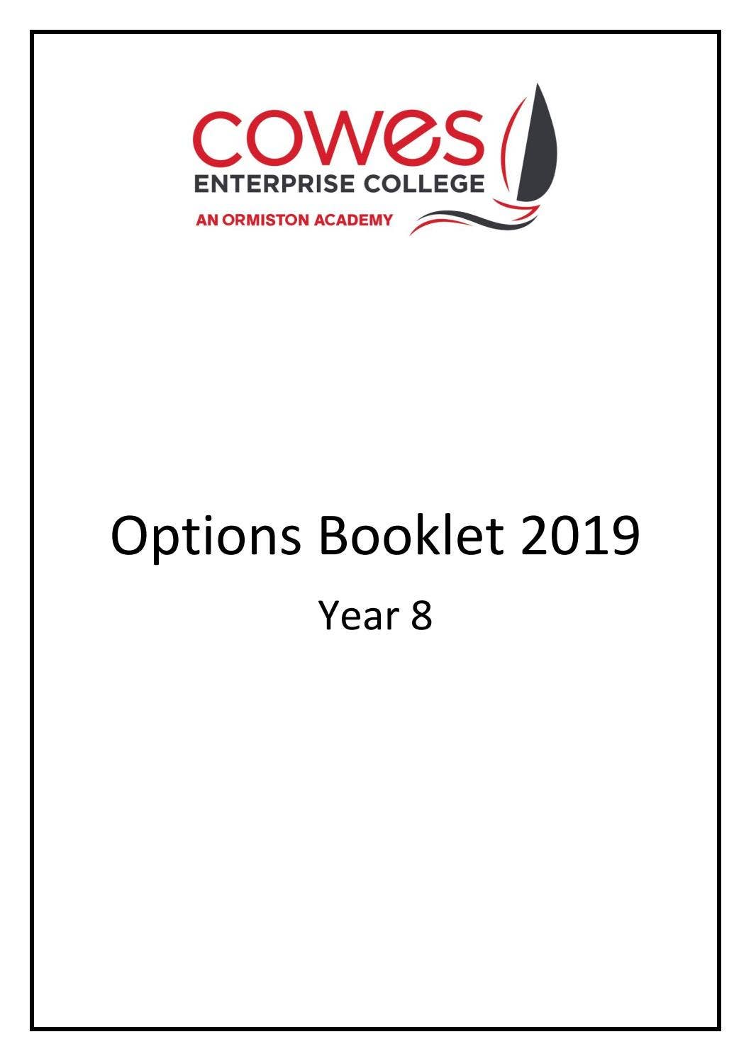Year 8 GCSE Options 2019 by Cowes Enterprise College - Issuu