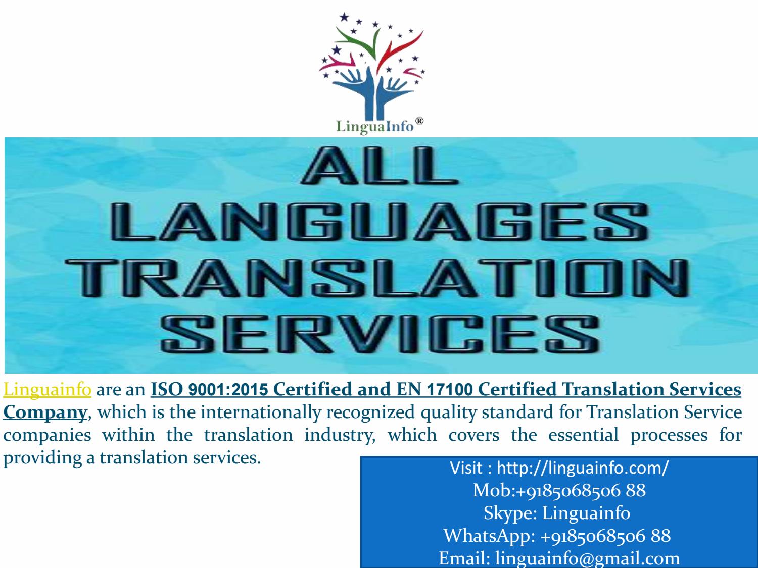 Best Translation Services in Delhi by Linguainfo Services Pvt. Ltd. Issuu