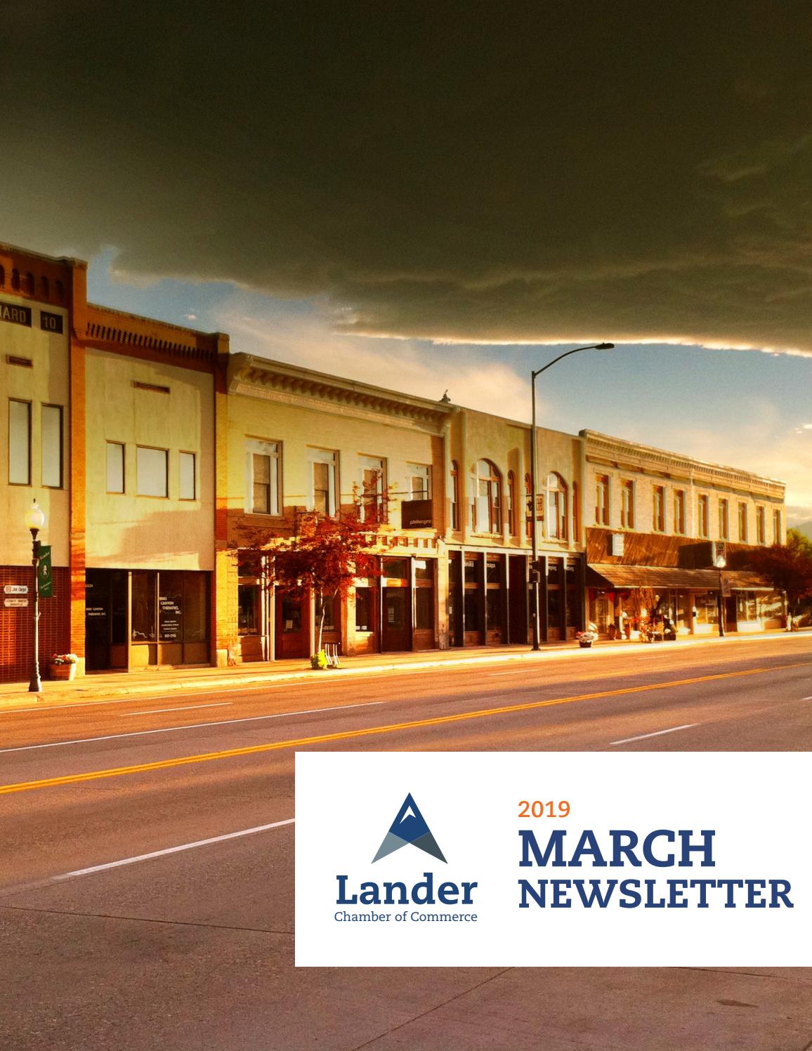 Lander Chamber of Commerce March 2019 Newsletter by Lander Chamber of