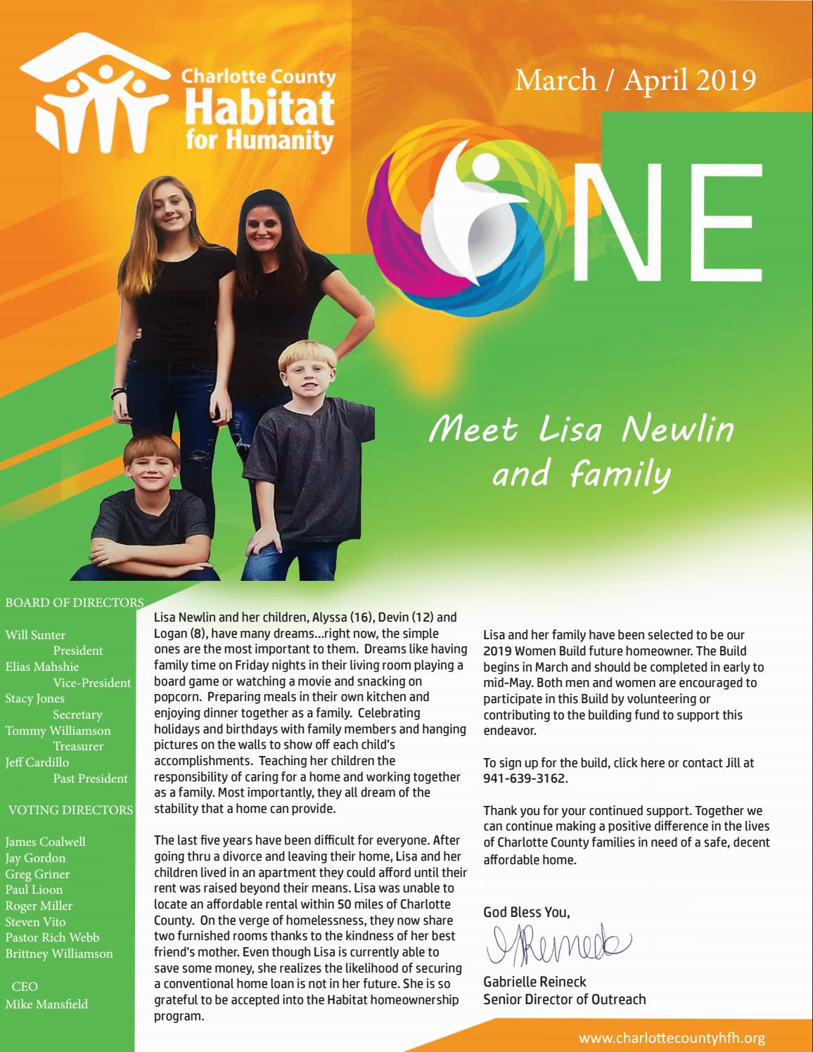 Charlotte County Habitat March / April Newsletter by Charlotte County