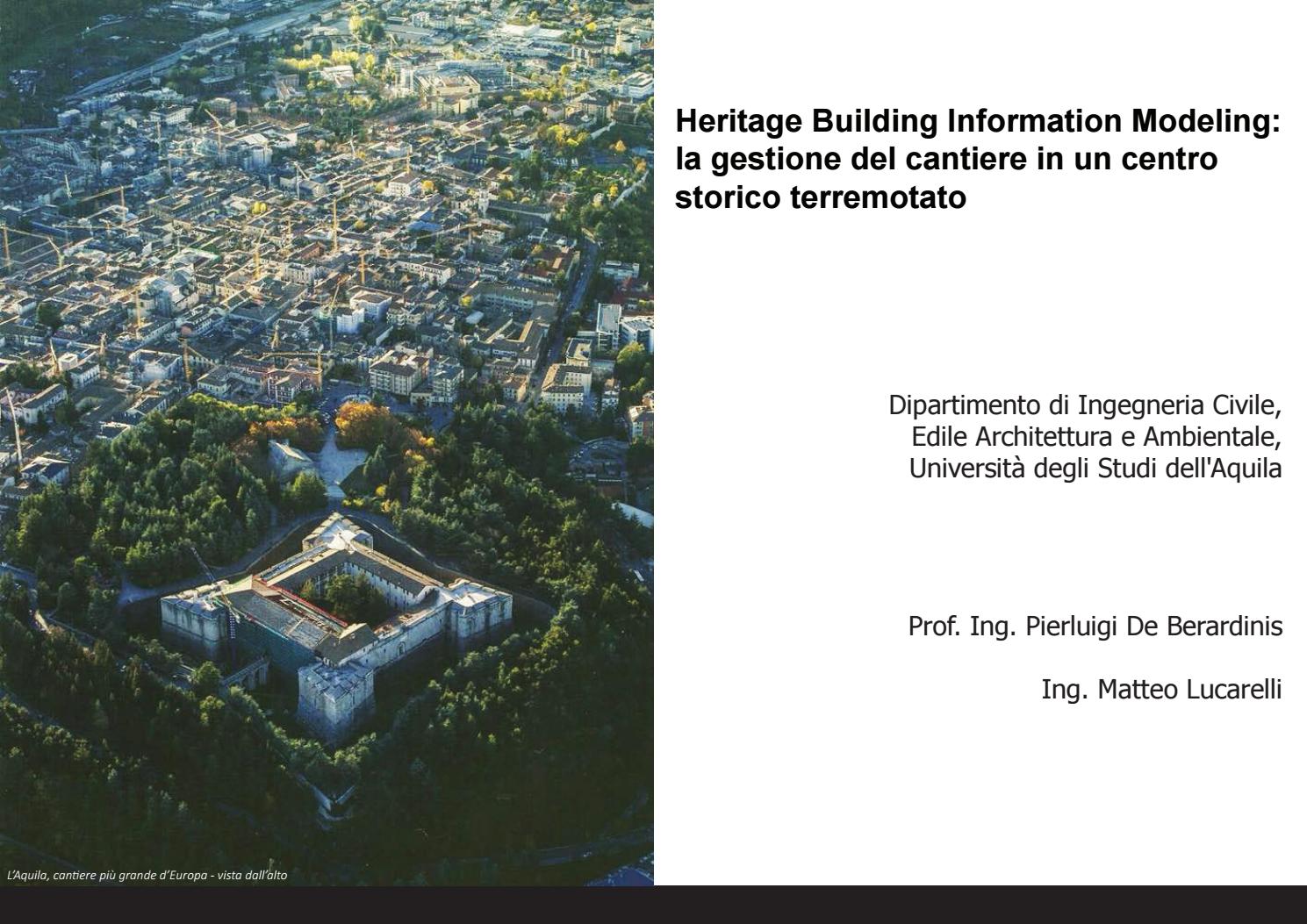 Sintesi Tesi Hbim La Gestione Del Cantiere In Un Centro Storico Terremotato By Matteo Lucarelli Issuu