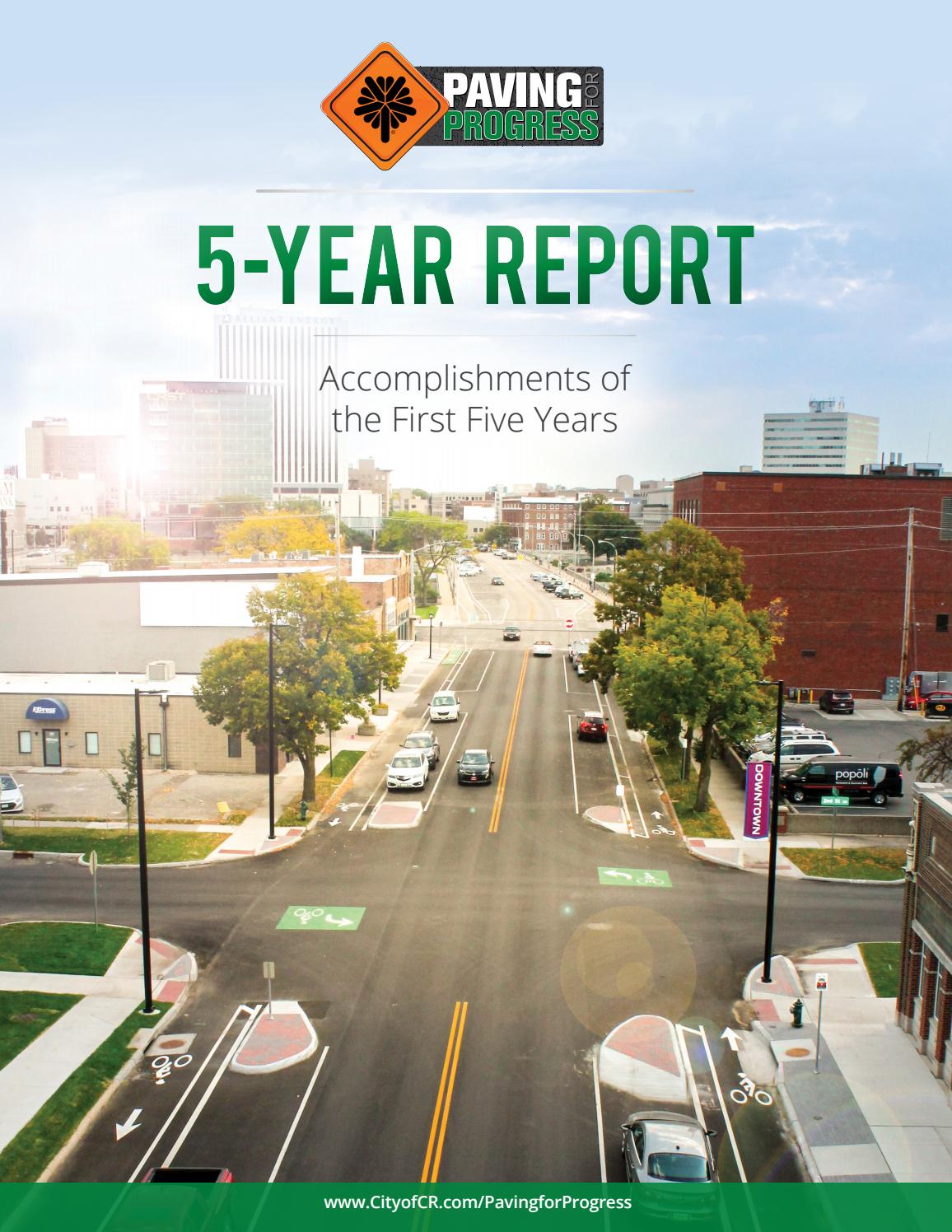 Paving for Progress 5Year Report by City of Cedar Rapids Issuu