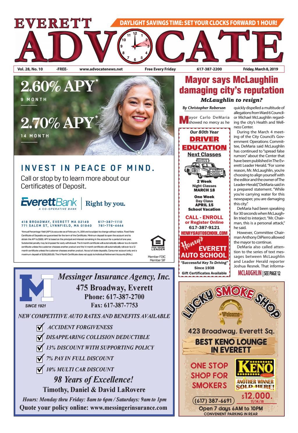 THE EVERETT ADVOCATE Friday, March 8, 2019 by Mike Kurov Issuu