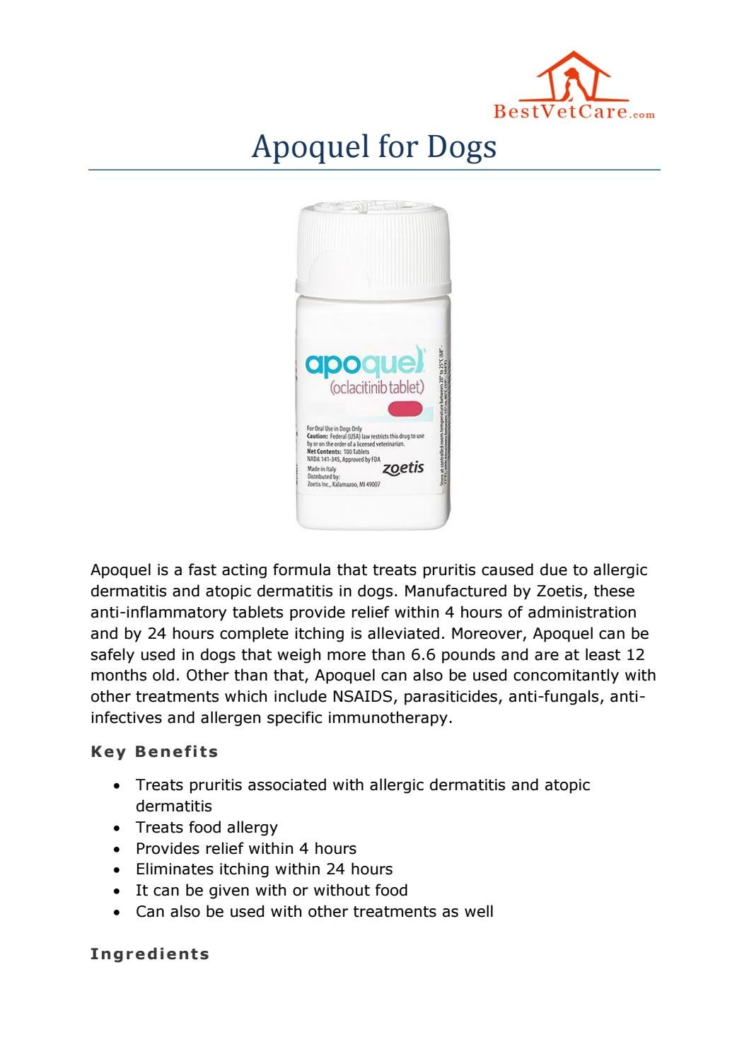 Apoquel For Dogs by BestVetCareus Issuu