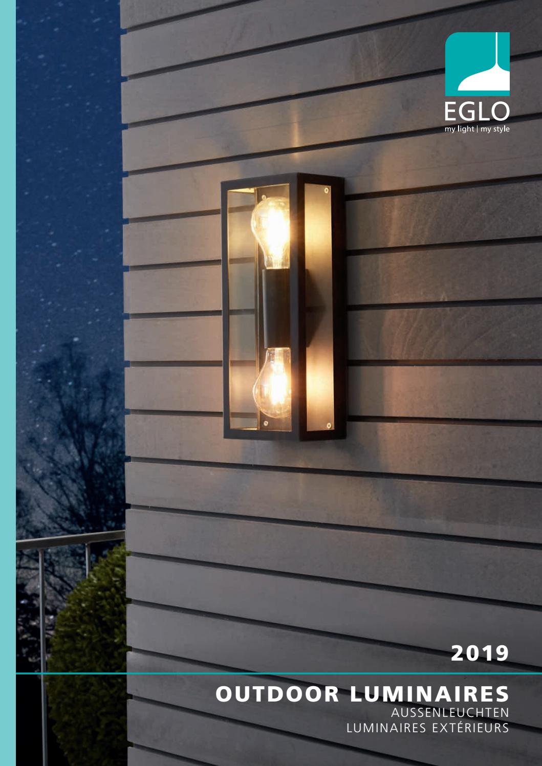 Eglo 88489 Milton Single Outdoor Wall Light Steel//Hot-Dip Galvanized//Glass//Clear