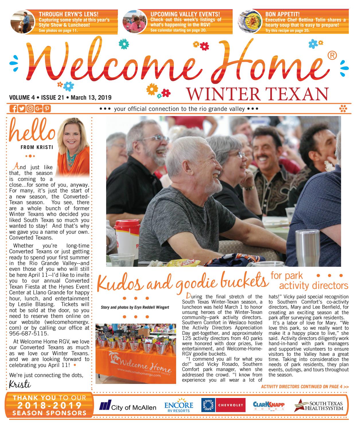 Home Winter Texan Vol 4 Issue 21 March 13, 2019 by Kristi