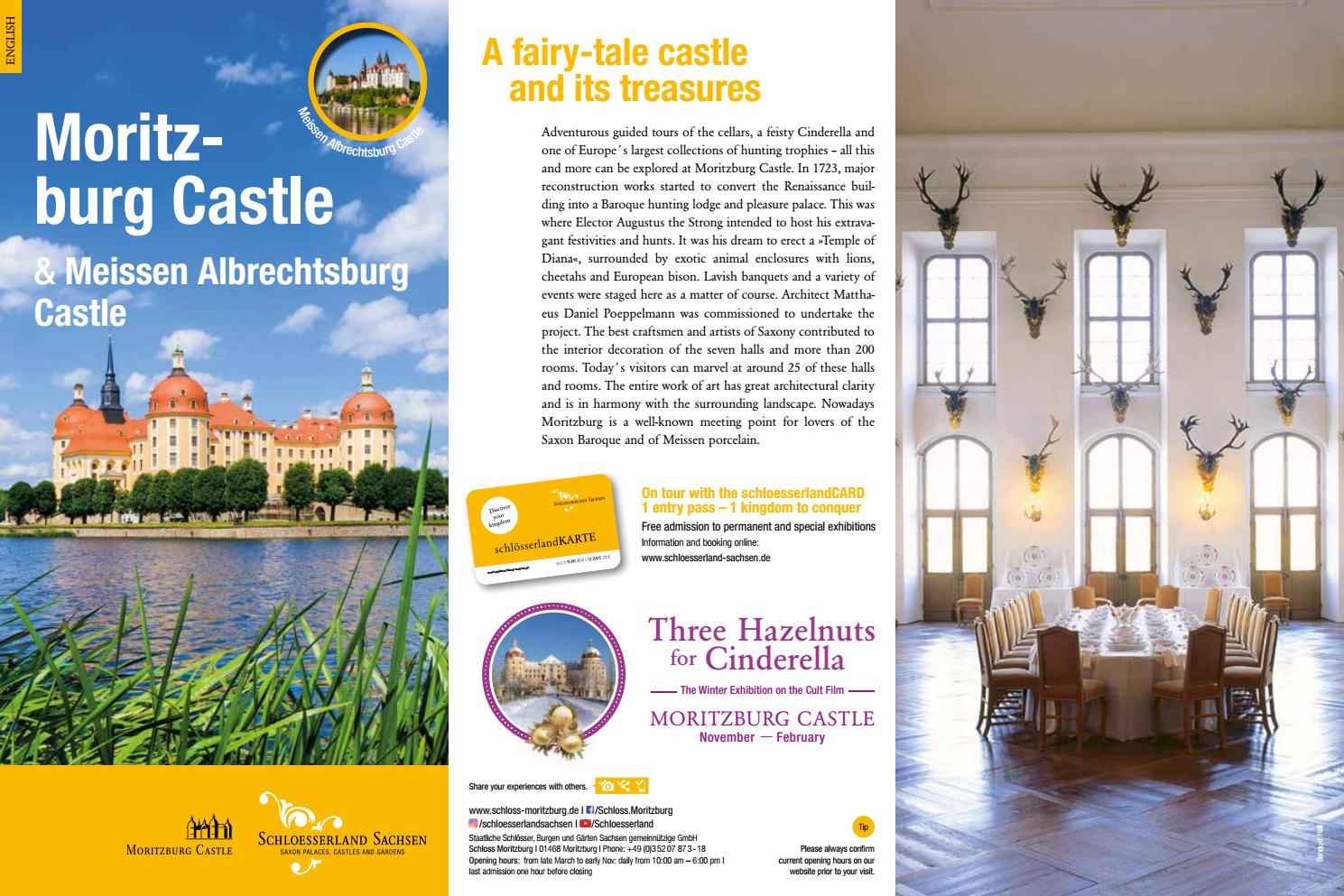 Informationsflyer Schloss Moritzburg Albrechtsburg Meissen Englisch By Freistaat Sachsen Issuu