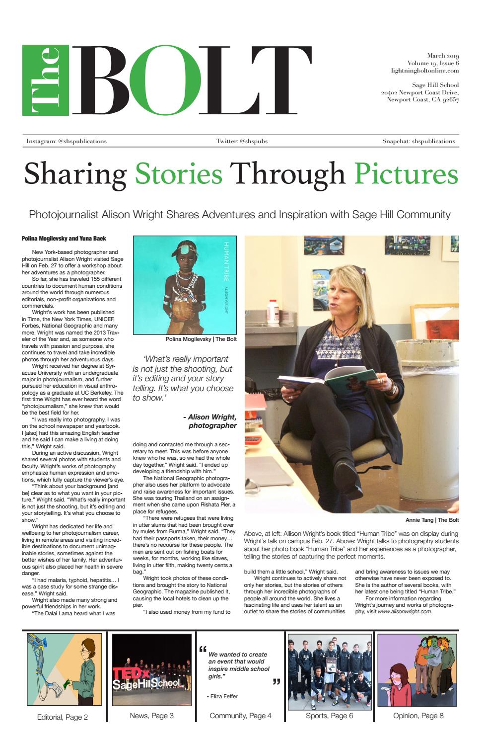 The Bolt March 2019 by Sage Hill School - Issuu