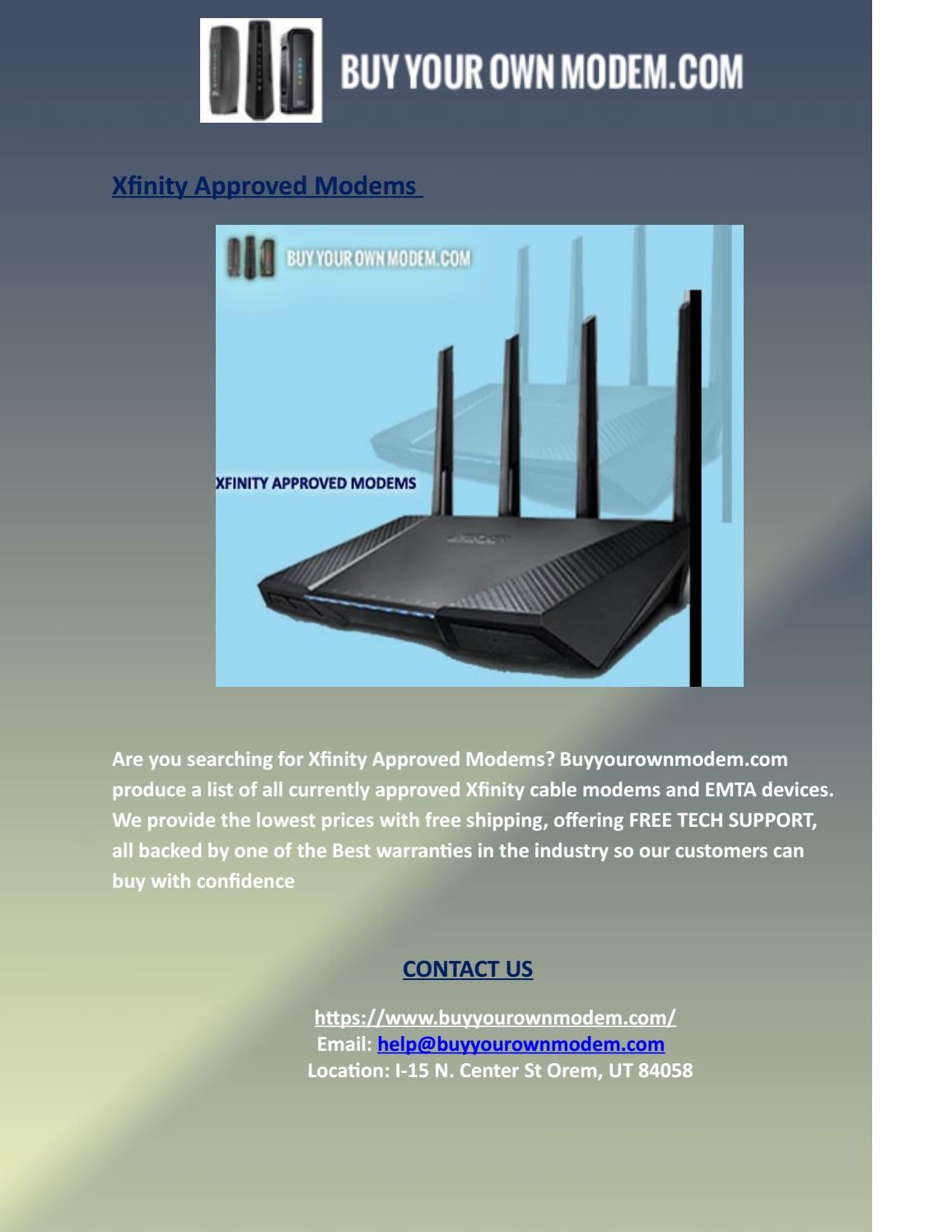 XFINITY APPROVED MODEMS by buyyourownmodem01 Issuu