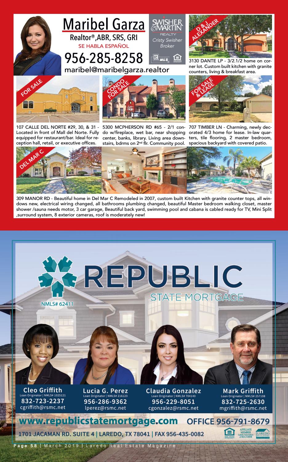 Laredo Real Estate Magazine March 2019 by Laredo Real Estate Magazine