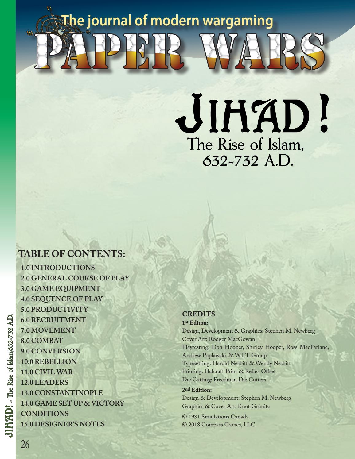 JIHAD! Rules Booklet (Paper Wars, Issue 91) by consimworld Issuu