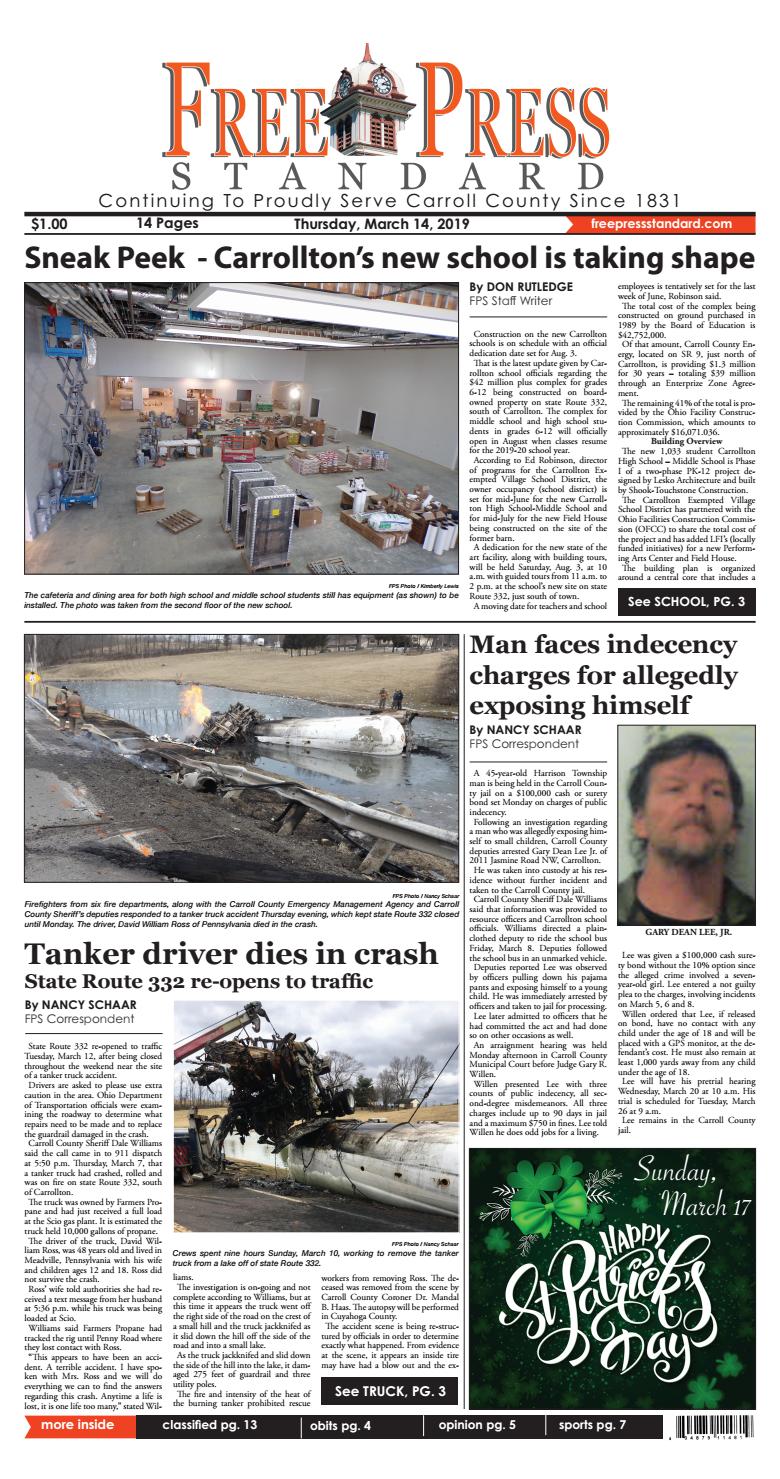 The Free Press Standard March 14 2019 By Schloss Media Issuu