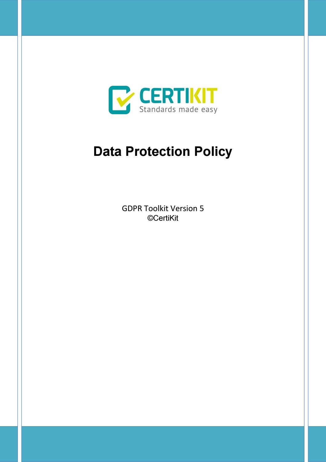 GDPR-DOC-04-2 Data Protection Policy by CertiKit Limited - Issuu