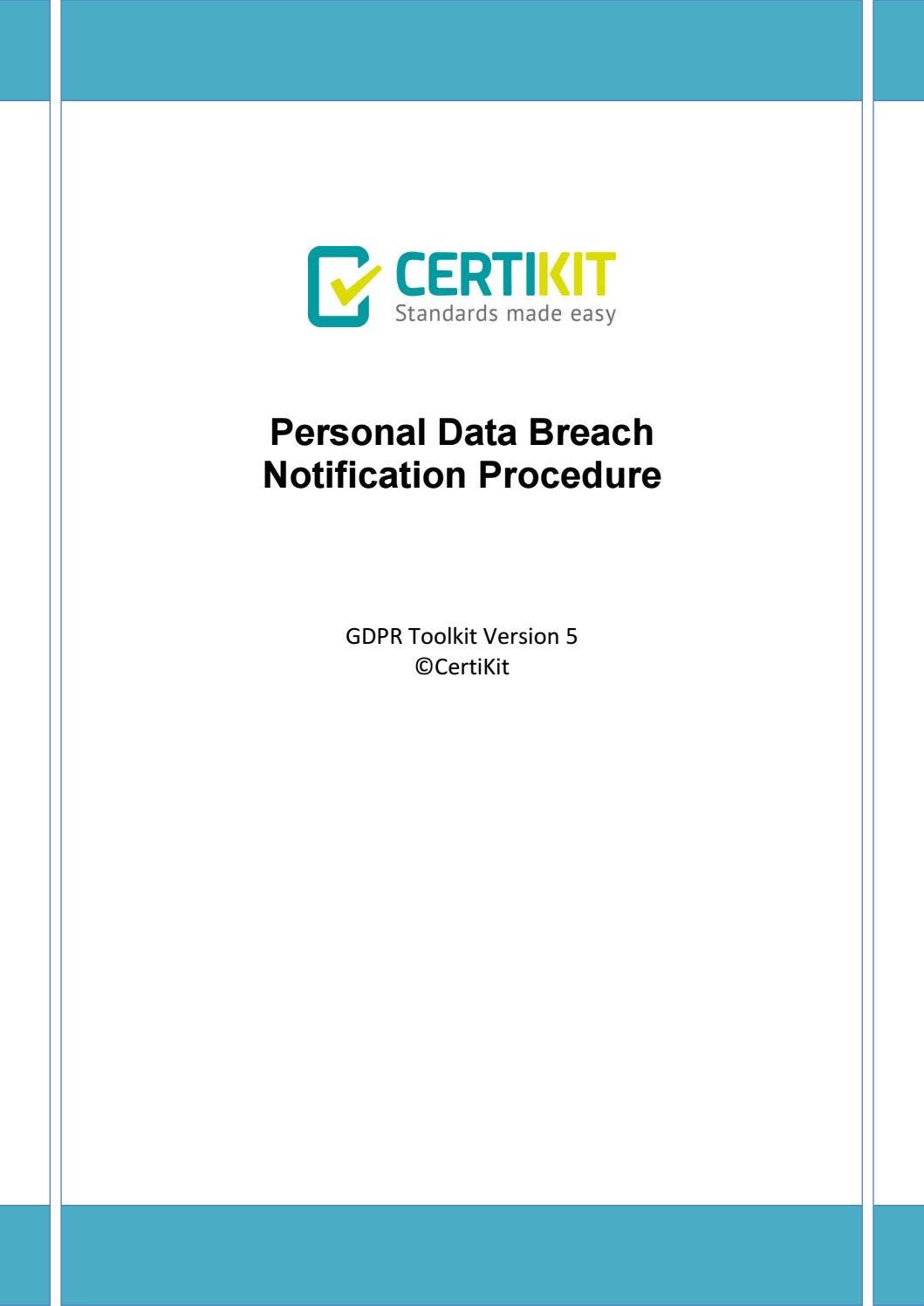 GDPR-DOC-09-2 Personal Data Breach Notification Procedure by CertiKit ...