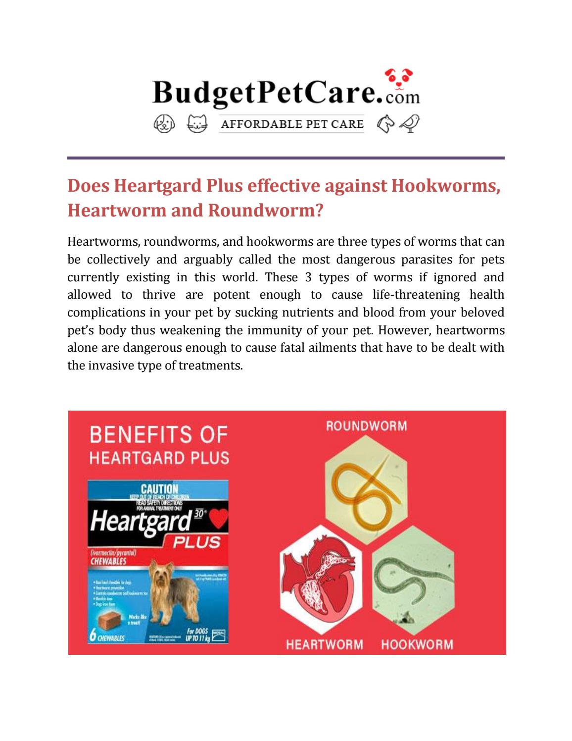Does Heartgard Plus effective against Hookworms, Heartworm and