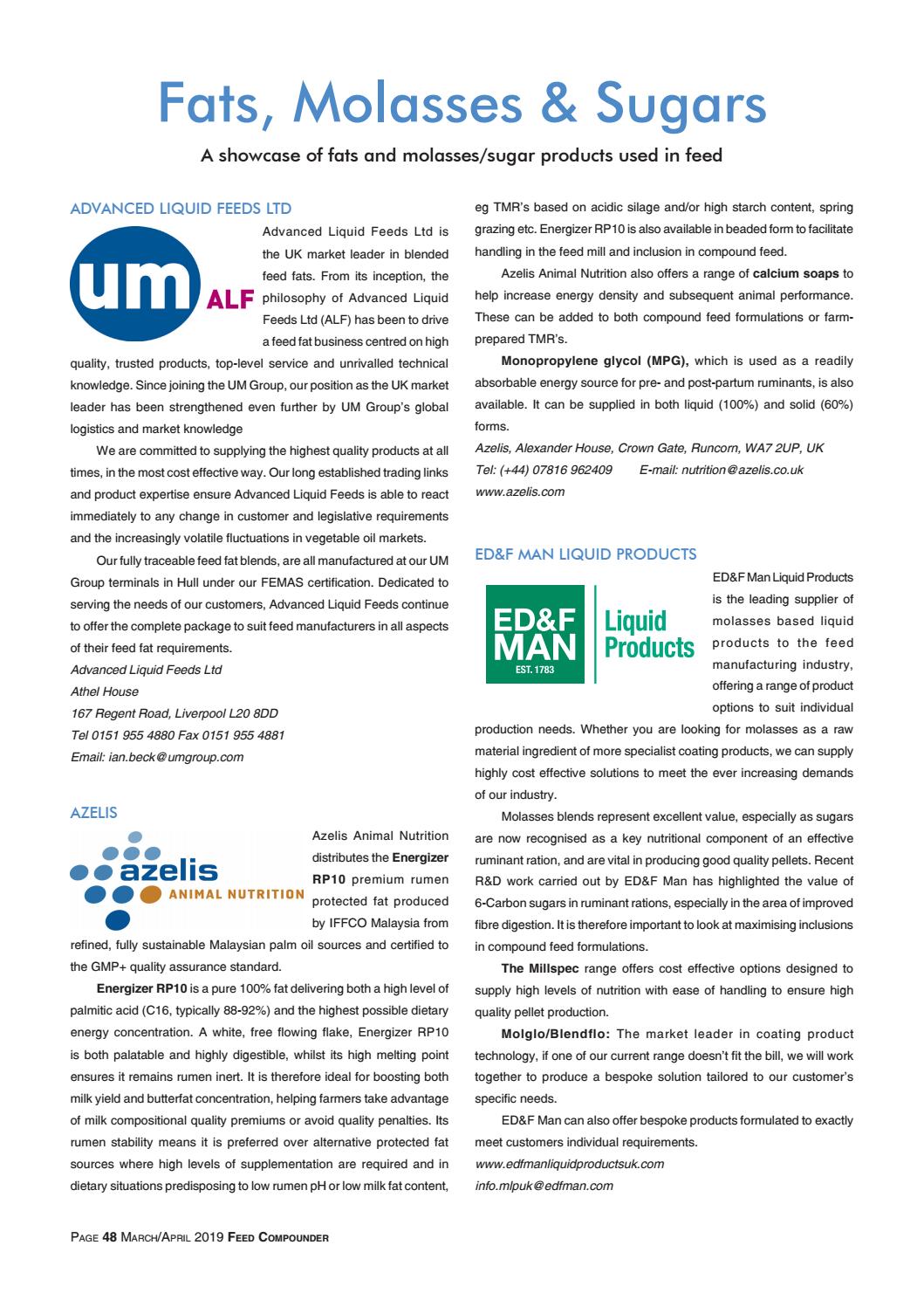 Fats molasses & sugars by Feed Compounder Issuu