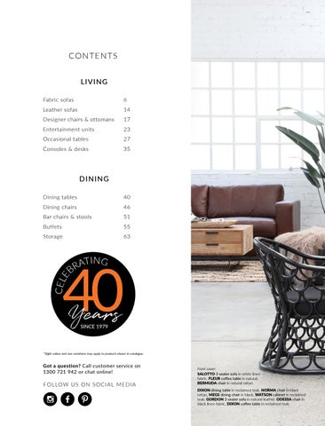 OZ Design Furniture 家具目录 · 冬季 2019 Directory 第 2 页