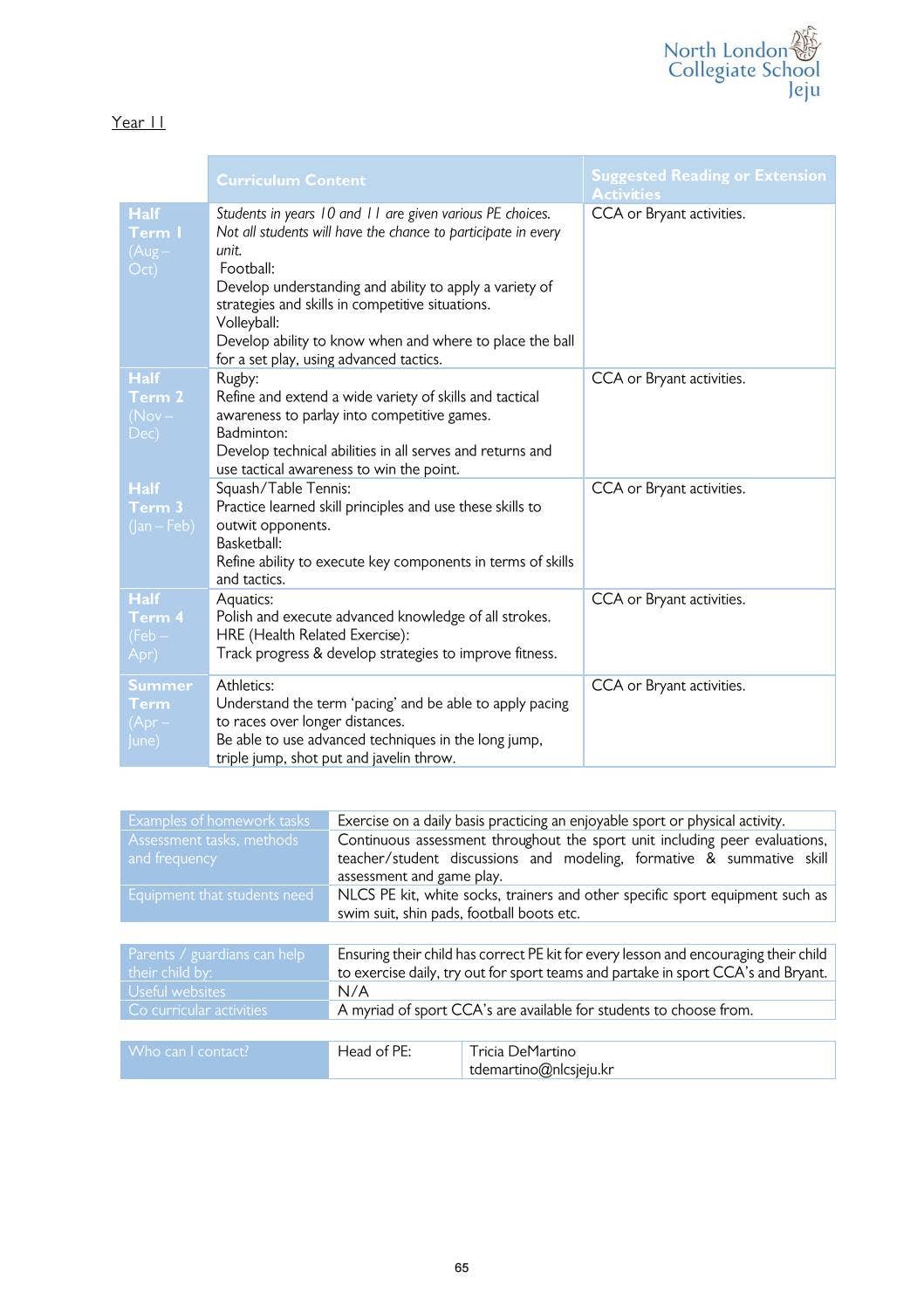IGCSE Curriculum Booklet by North London Collegiate School Jeju - Issuu