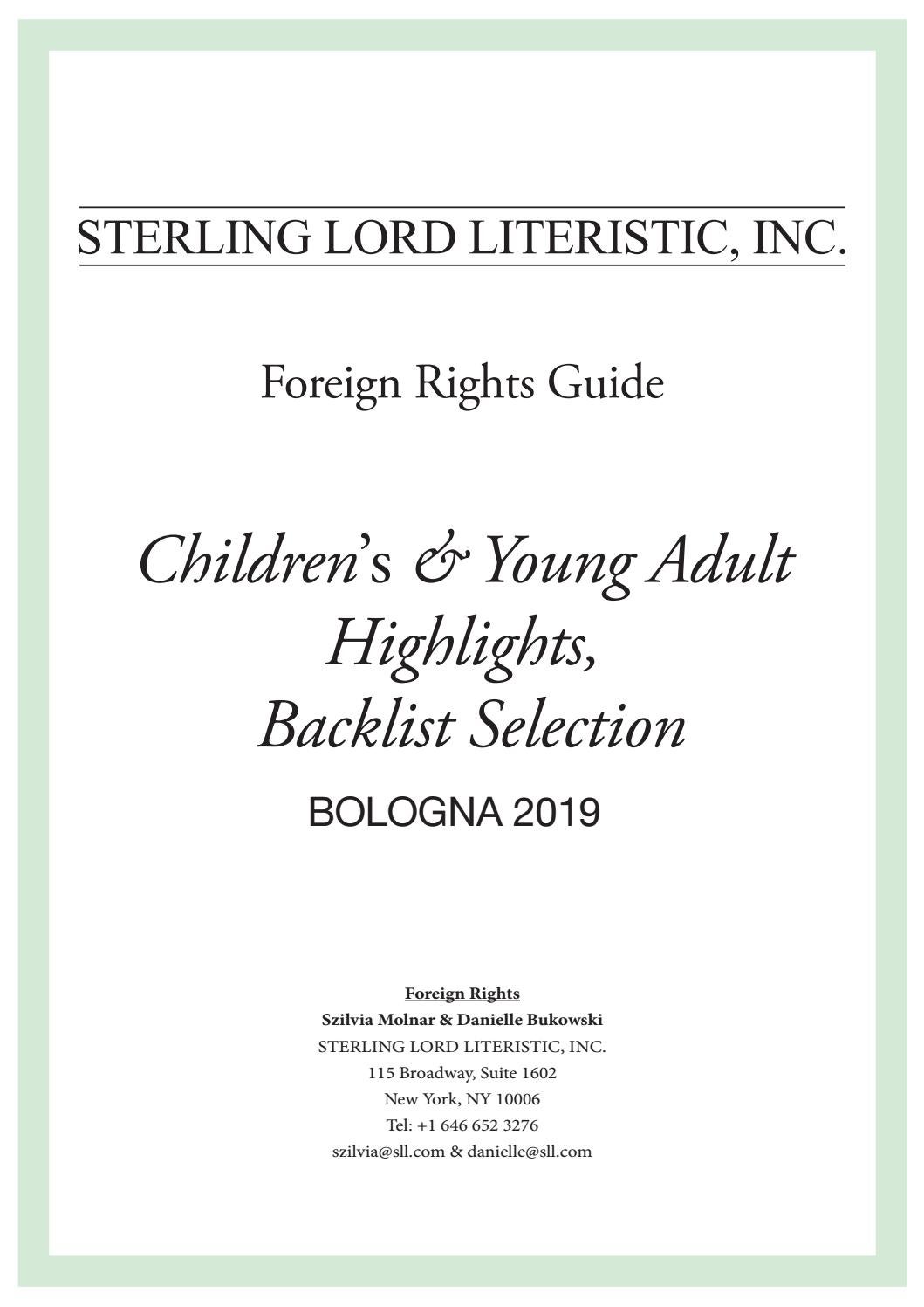 SLL Bologna Children's Rights Guide 2019 by Sterling Lord Literistic ...
