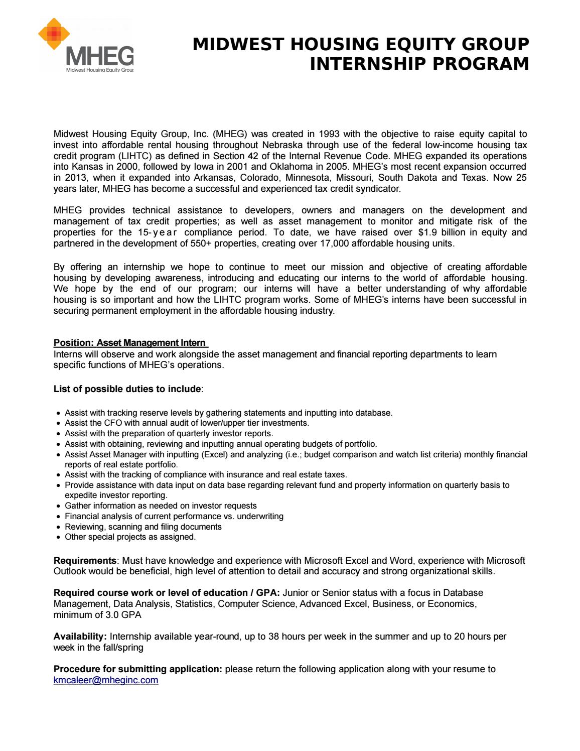 mheg internship 2019 by mheginc issuu microsoft business internship
