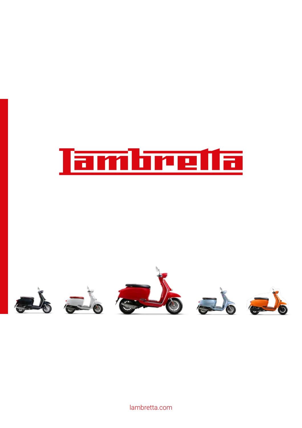 Lambretta V125 White  - Lambretta V125 Special Punya 3 Pilihan Warna Yakni Orange Super Gloss, Gray Super Goss Dan Blue Mint Super Gloss Dengan Racing Stripes Hitam.