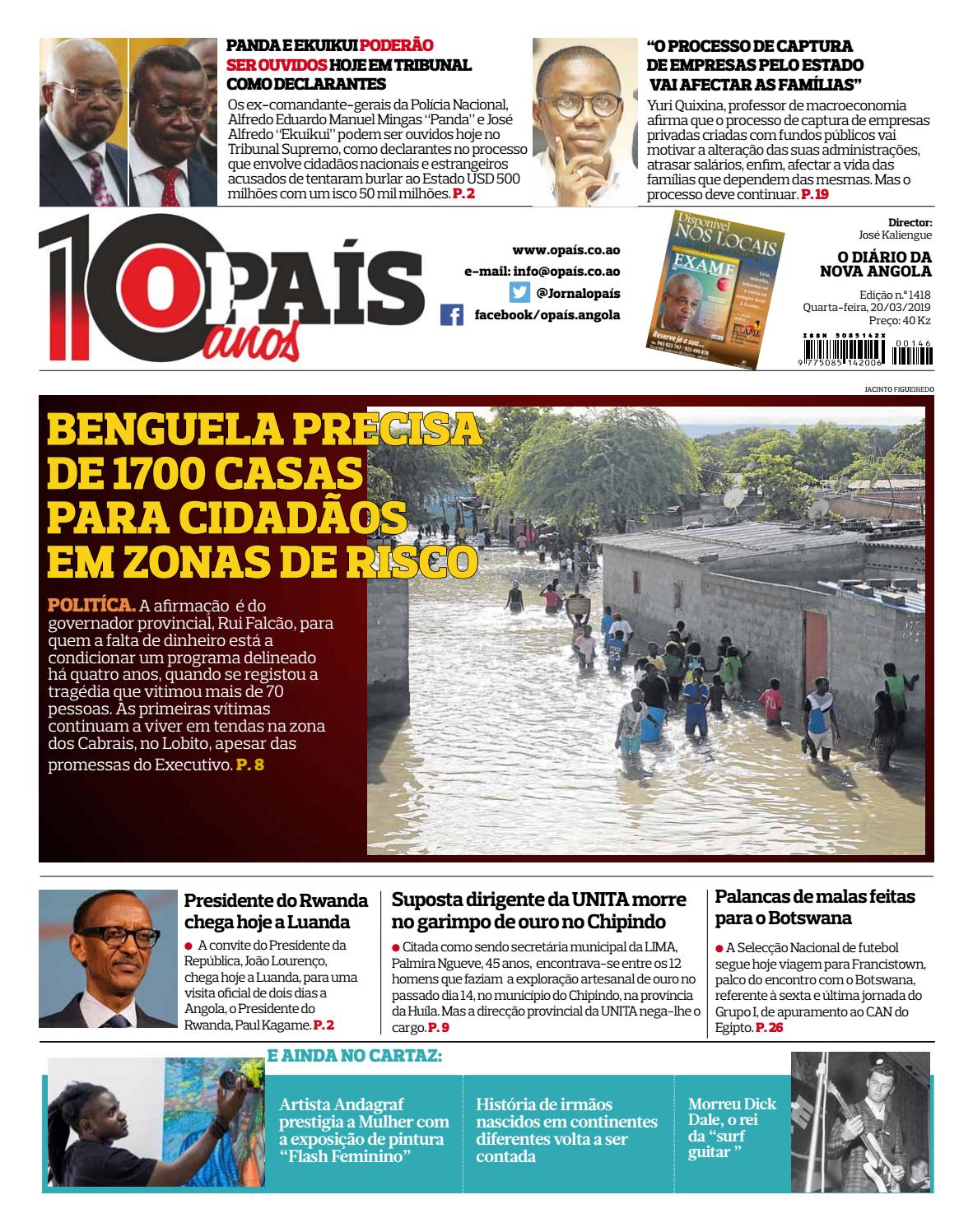 Jornal O País Edição Nº1418 de 20/03/2019 by OPAÍS - Issuu