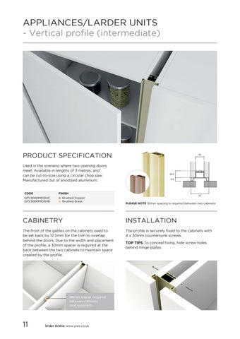 PWS Distributors Ltd 家具目录 · PWS Handleless Rail System - Accent Finishes 2019 第 12 页