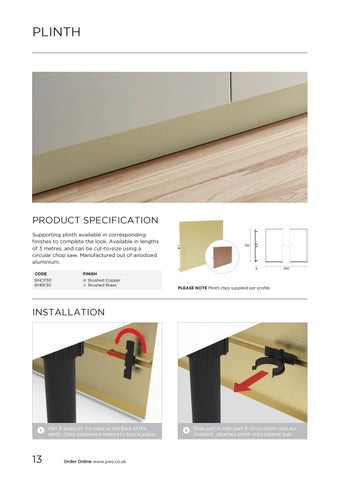 PWS Distributors Ltd 家具目录 · PWS Handleless Rail System - Accent Finishes 2019 第 14 页