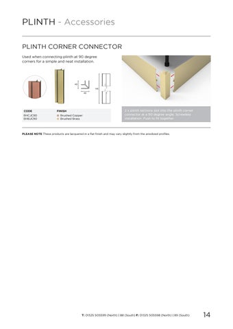 PWS Distributors Ltd 家具目录 · PWS Handleless Rail System - Accent Finishes 2019 第 15 页