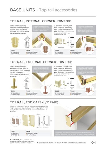PWS Distributors Ltd 家具目录 · PWS Handleless Rail System - Accent Finishes 2019 第 5 页