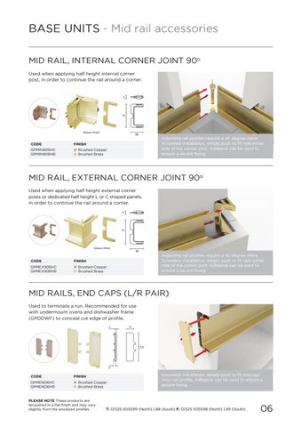 PWS Distributors Ltd 家具目录 · PWS Handleless Rail System - Accent Finishes 2019 第 7 页
