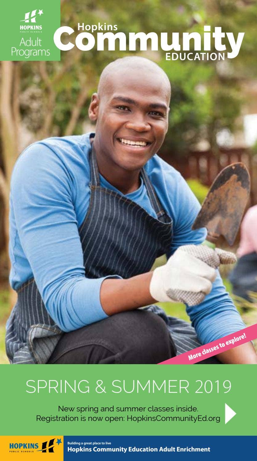 Hopkins Community Education Spring/Summer 2019 Adult Enrichment Catalog