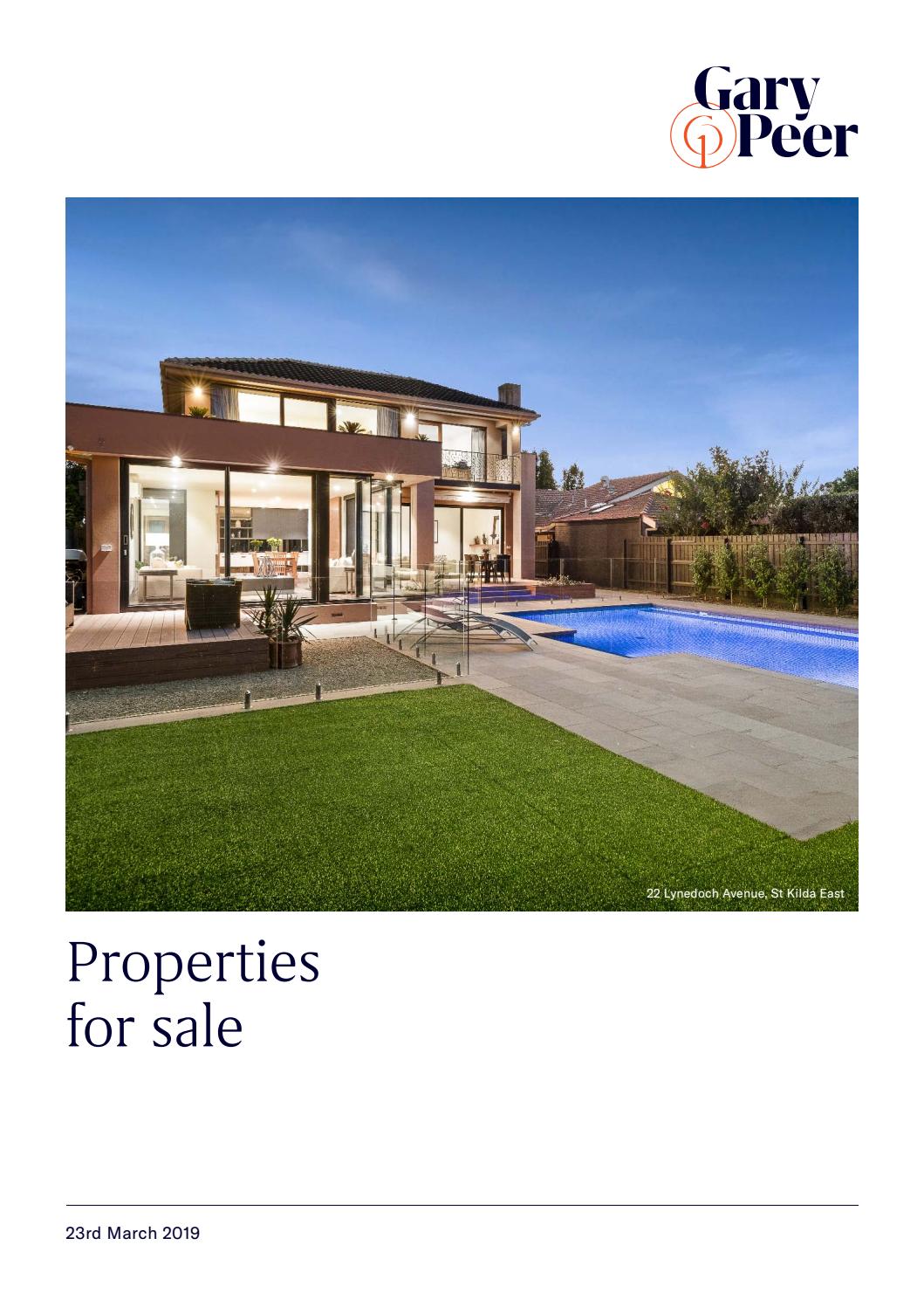 Gary Peer Properties For Sale 23rd March 2019 by Gary Peer