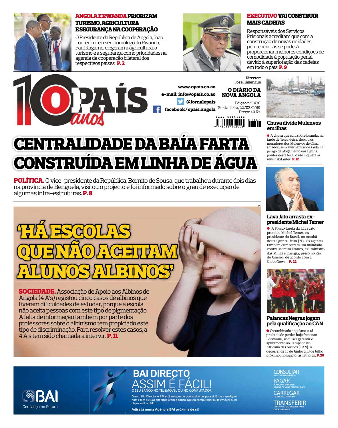 Jornal O País Edição Nº1420 de 22/03/2019 by OPAÍS - Issuu