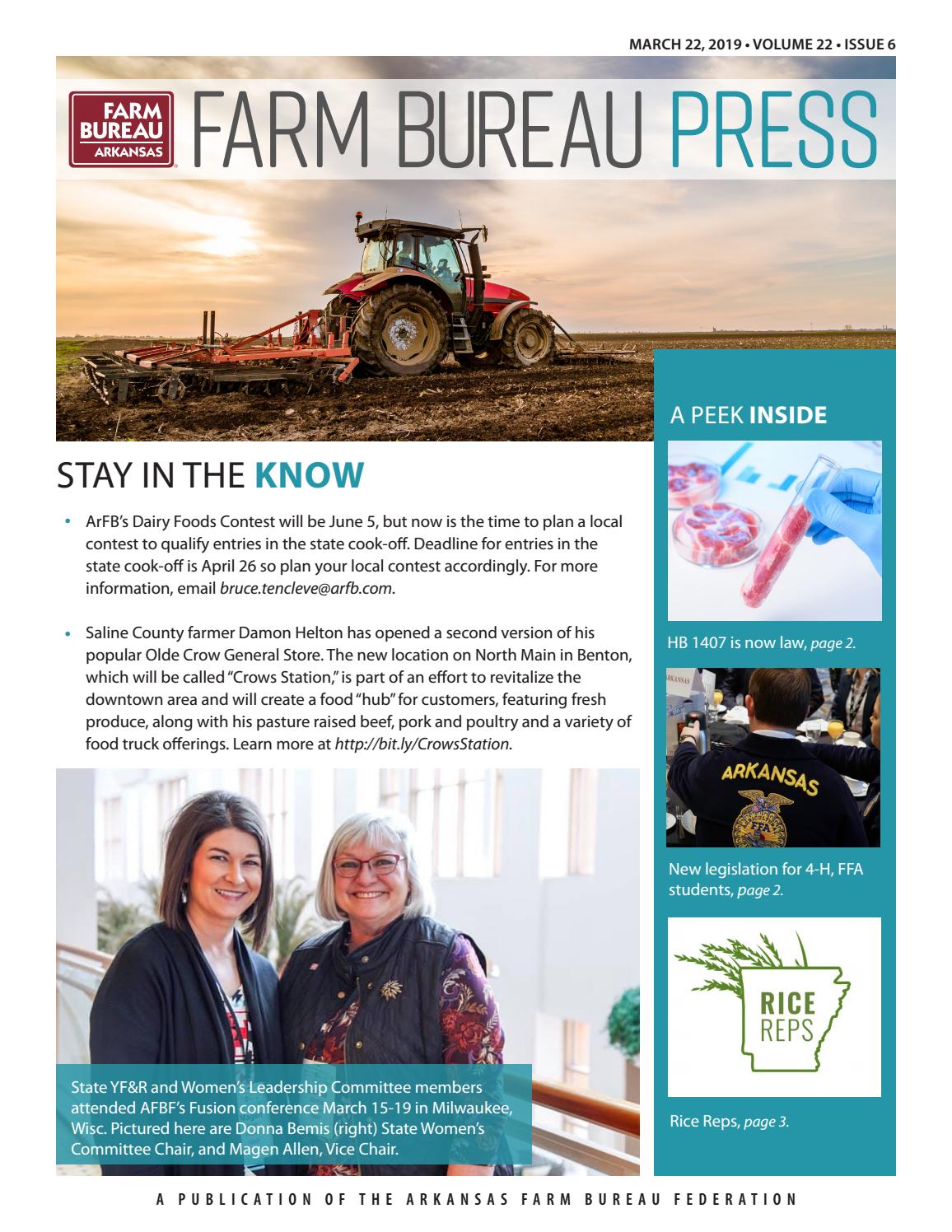 Farm BUreau Press for March 22 by Arkansas Farm Bureau - Issuu