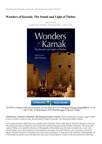 The Sound and Light of Thebes Wonders of Karnak