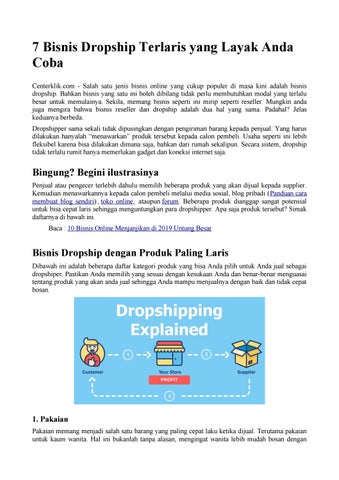 7 Bisnis Dropship Terlaris Yang Layak Anda Coba By Centerklik Issuu
