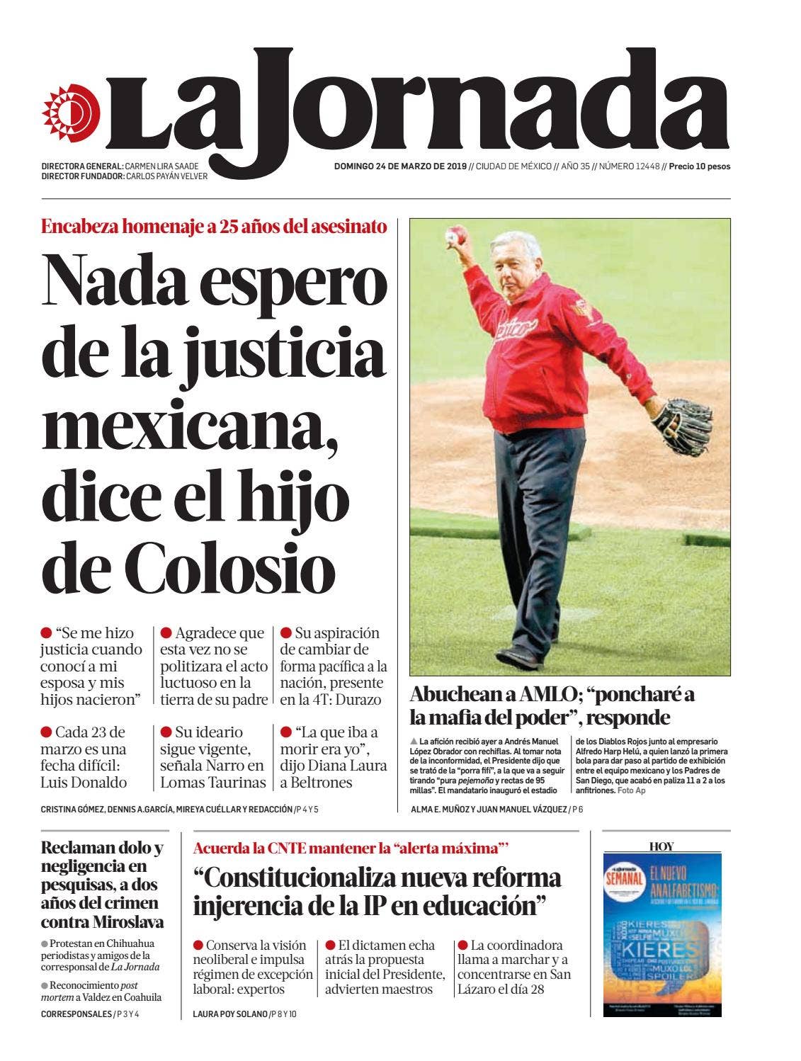 La Jornada, 03/24/2019 by La Jornada - Issuu