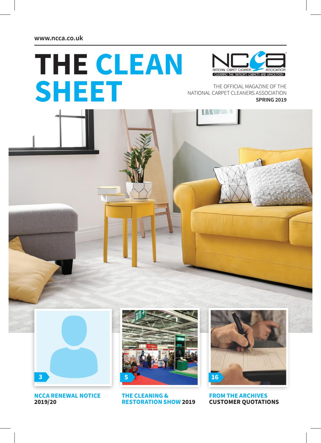 NCCA The Clean Sheet Spring 2019 by National Carpet Cleaners