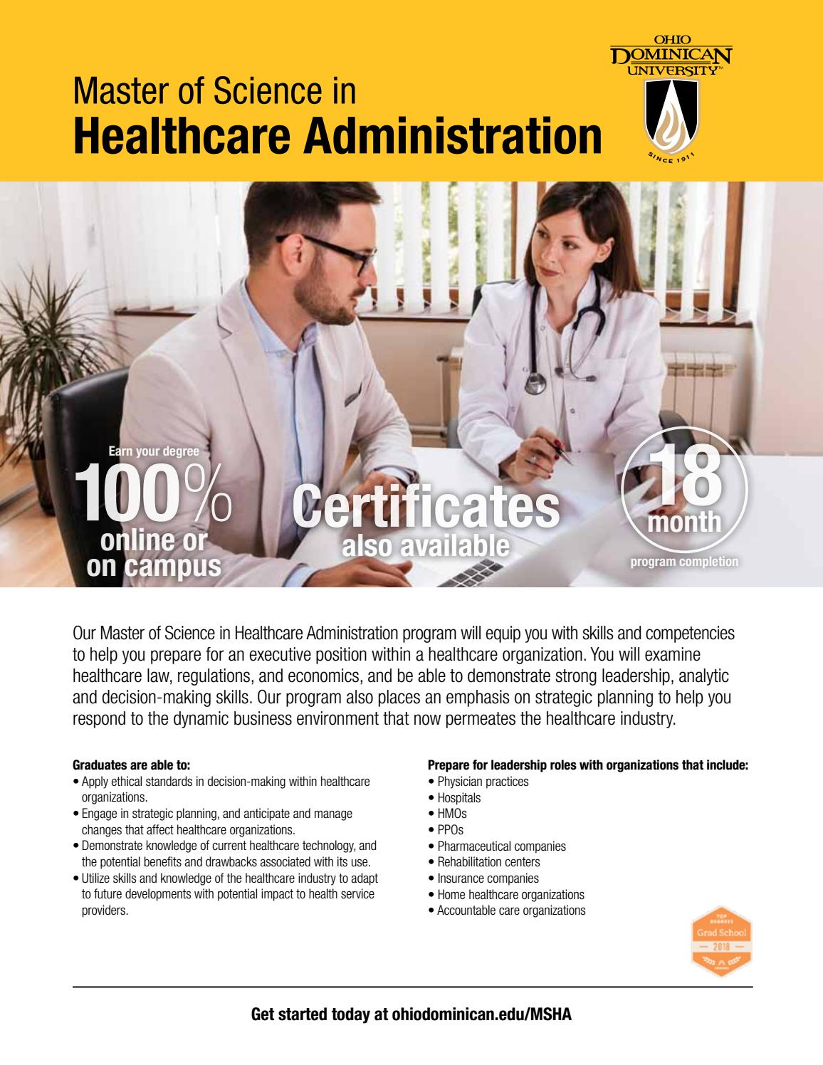 ODU's MS in Healthcare Administration by Ohio Dominican University Issuu