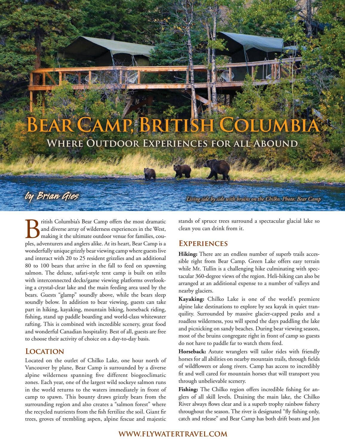 Bear Camp, British Columbia - Where Outdoor Experiences For All Abound ...