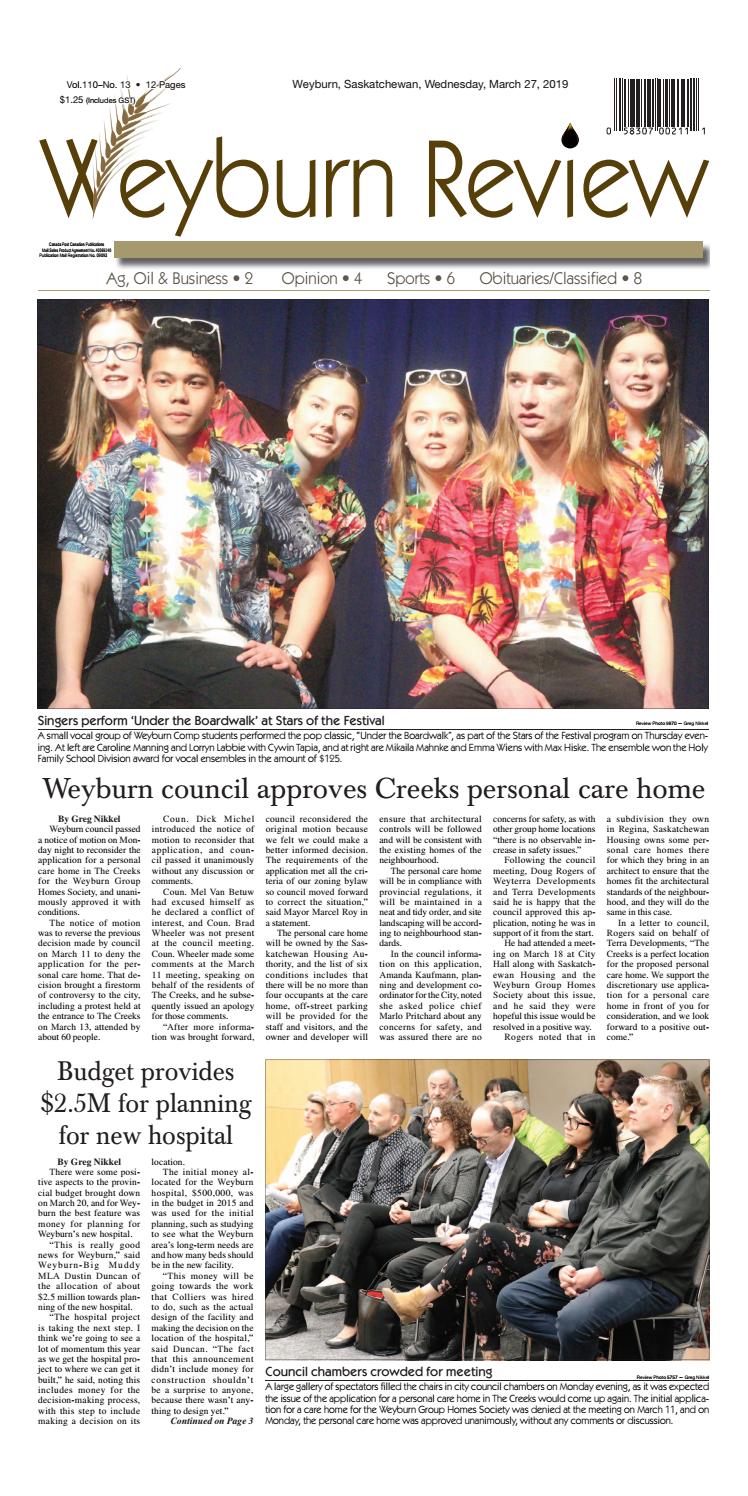 Weyburn Review March 27, 2019 by Weyburn Review Issuu