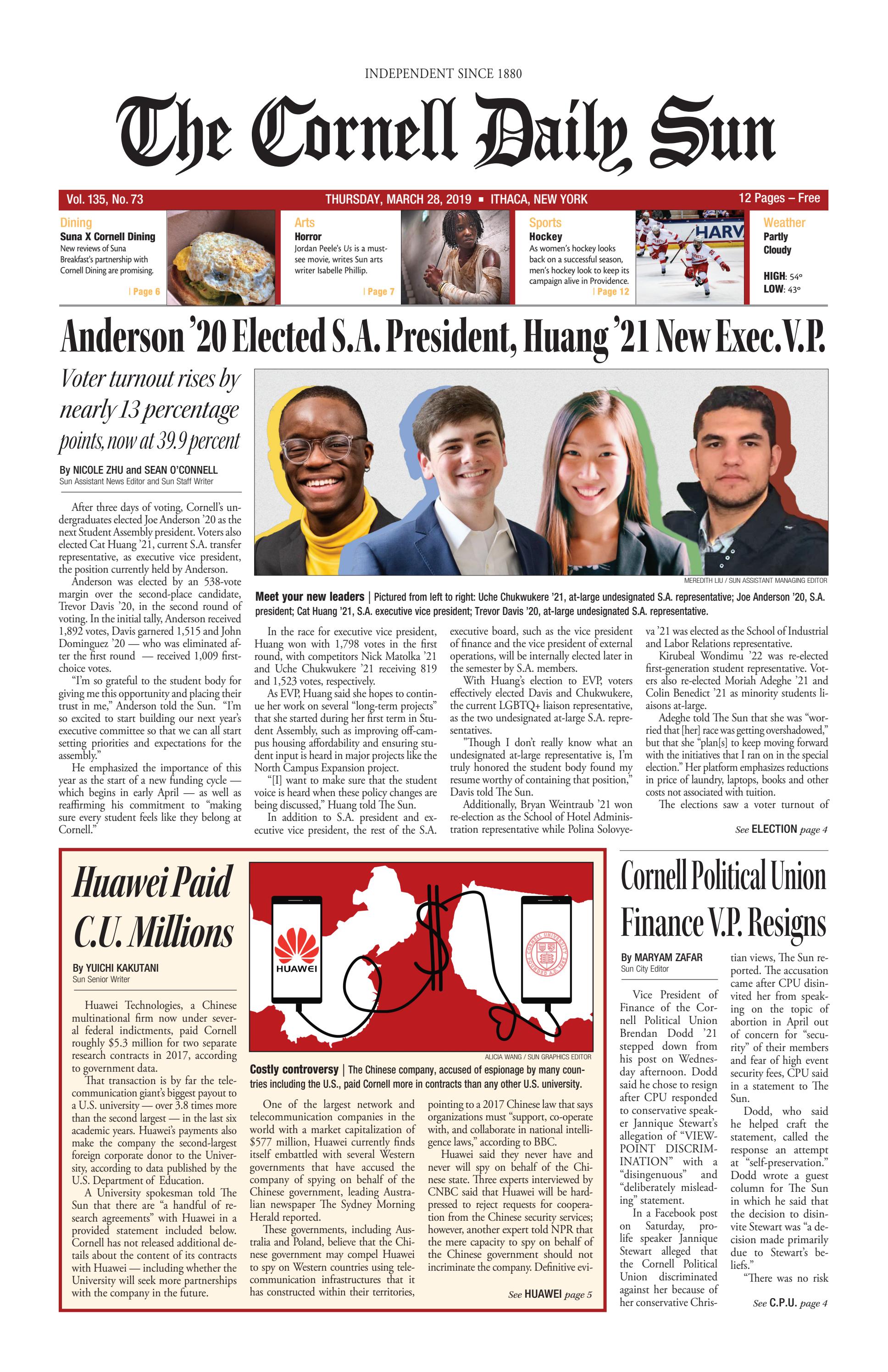 3-28-19 full issue hi res by The Cornell Daily Sun - Issuu