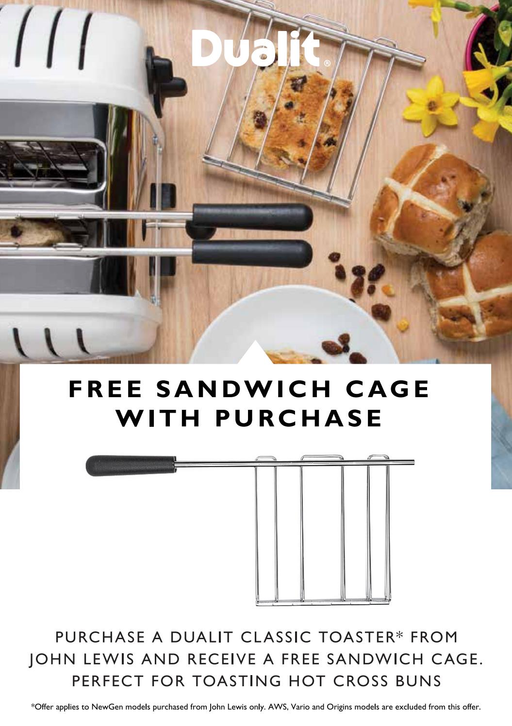 FREE SANDWICH CAGE WITH PURCHASE by Dualit Ltd Issuu