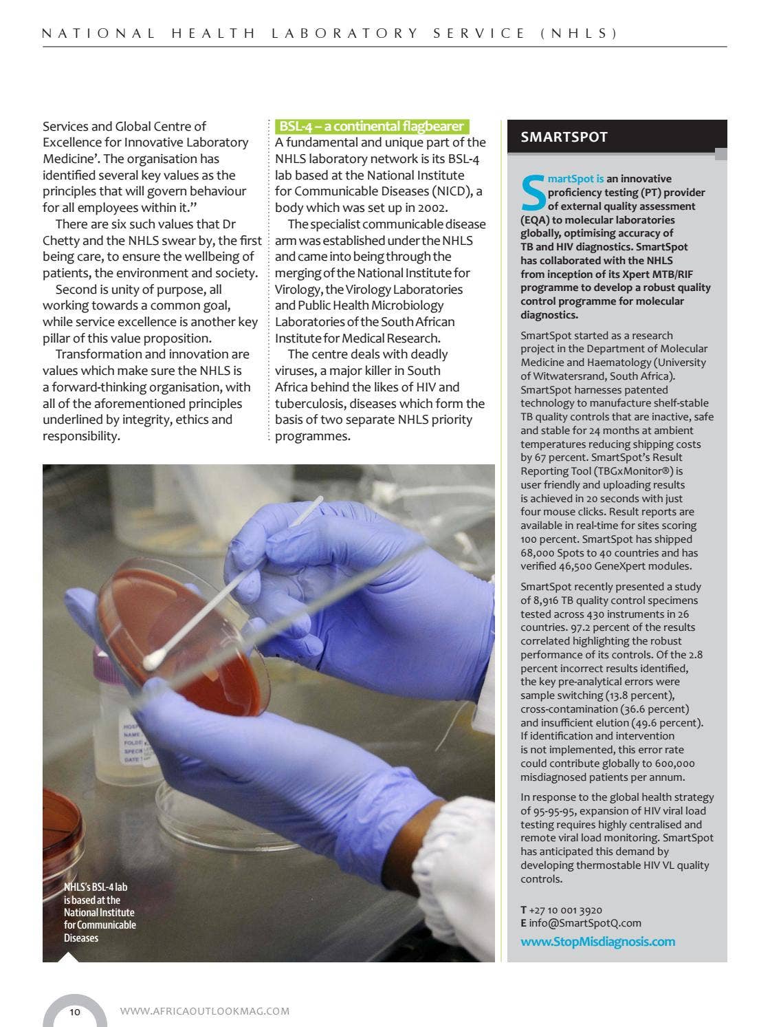 NATIONAL HEALTH LABORATORY SERVICE (NHLS) by Outlook Publishing - Issuu
